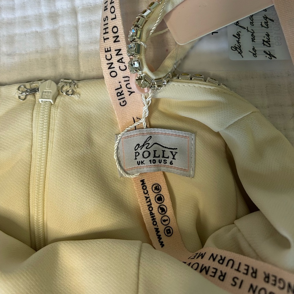 NWT Oh Polly cream midi dress - Picture 4 of 5